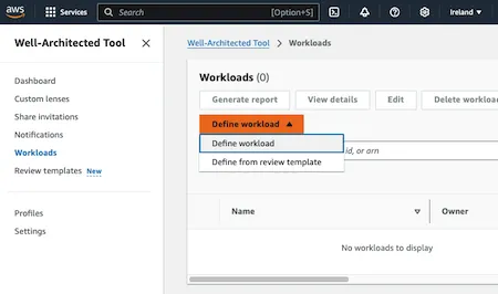 create workload